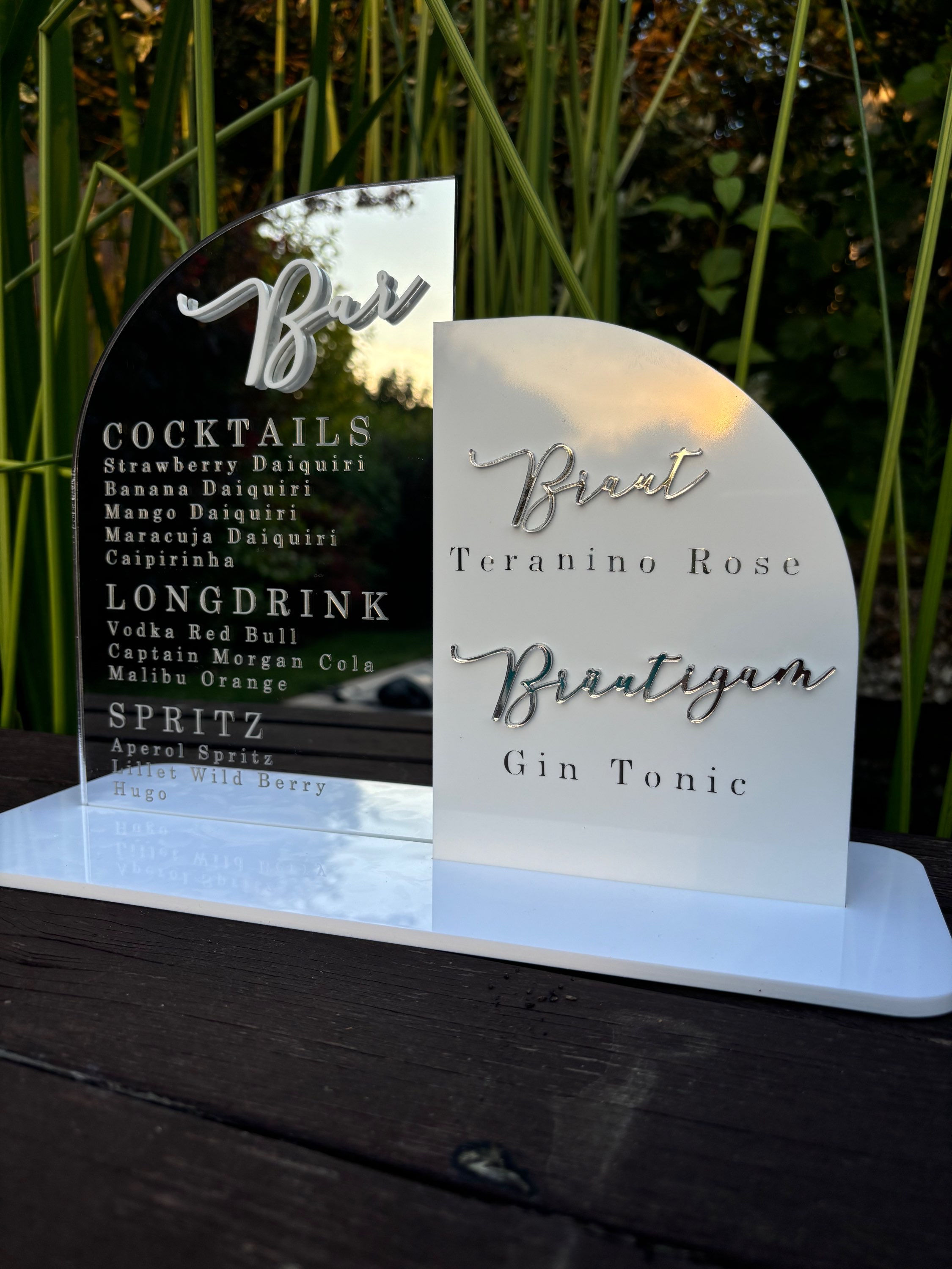 Aufsteller „Bar silber“