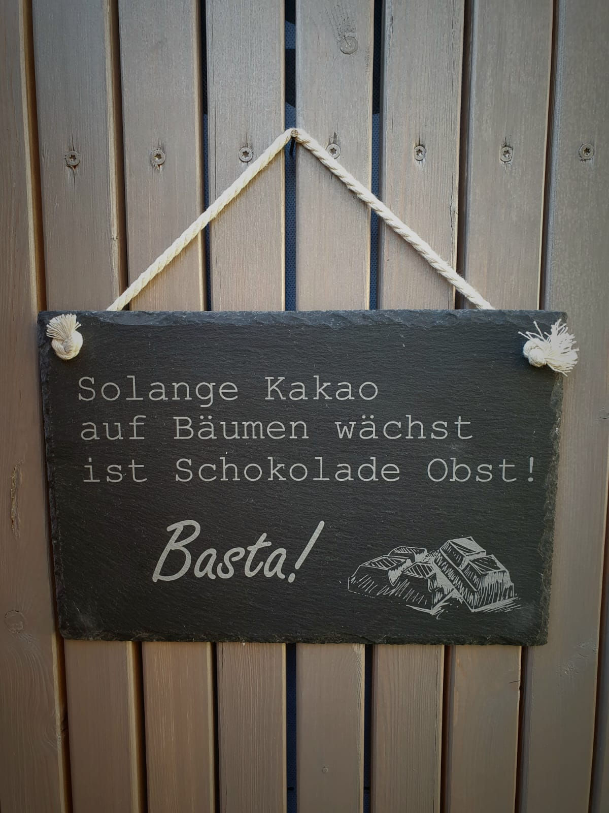 Schieferbild "Basta"