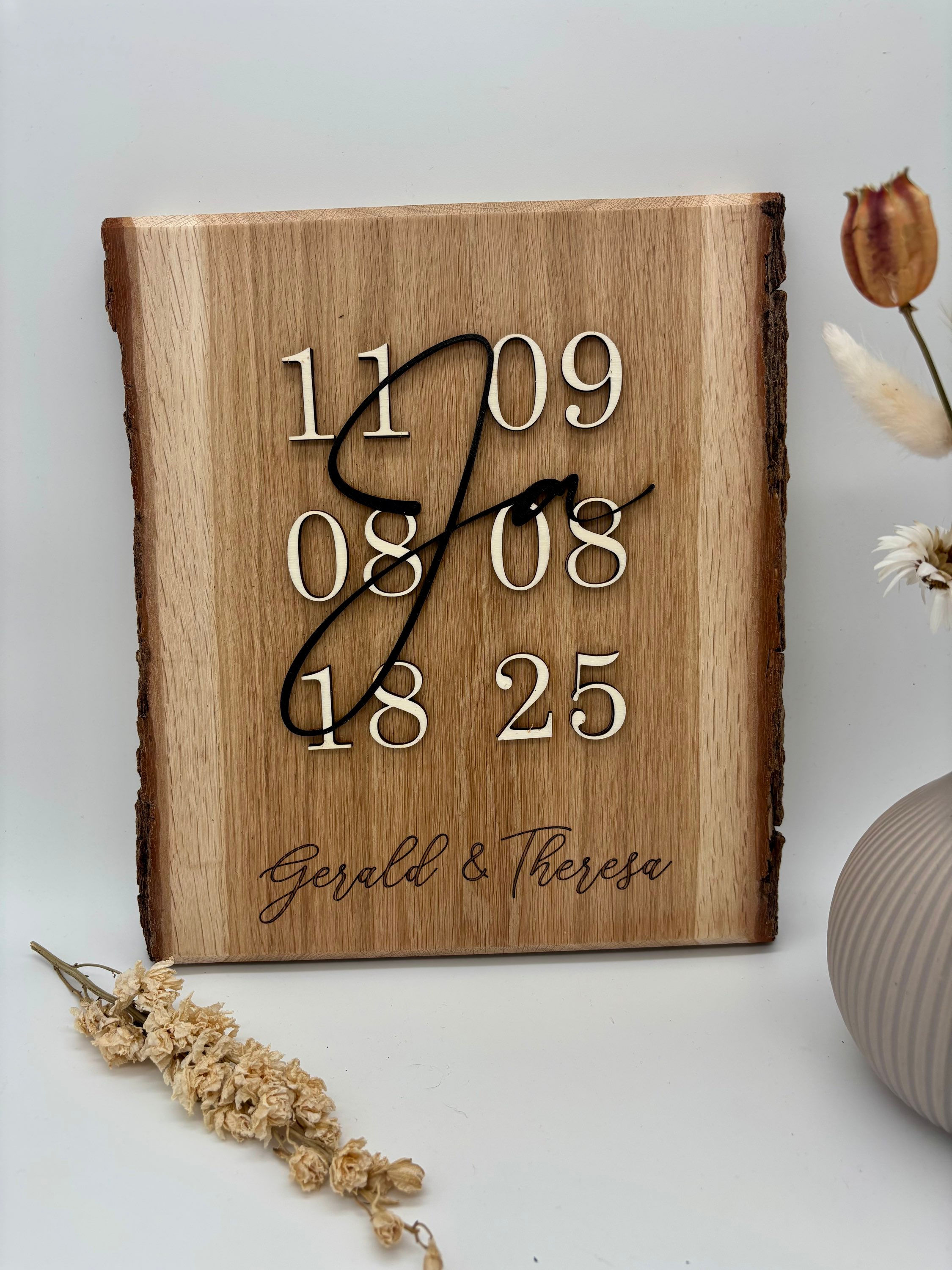 Hochzeitsschild Ja „rustikal“