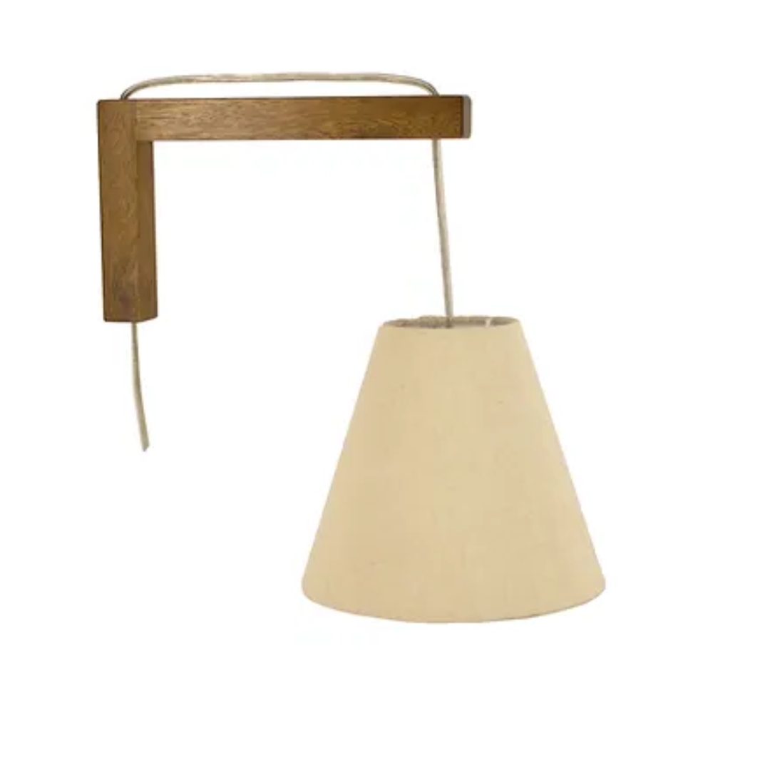 Arandela Luna com Cúpula de Linho