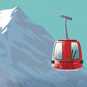 Exemple d'illustration extrait du dessin de la Plagne en hiver