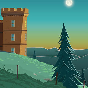 Zoom graphique sur l'observatoire du Mont Aigoual – Poster Cévennes