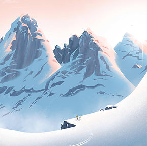 Gros plan sur affiche de Chamrousse – Détail graphique