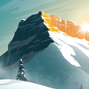 Zoom sur le poster du Mont Granier – ambiance vintage