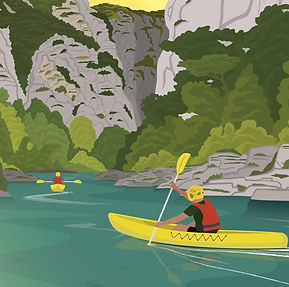 Vue rapprochée du poster des Gorges de L'Hérault