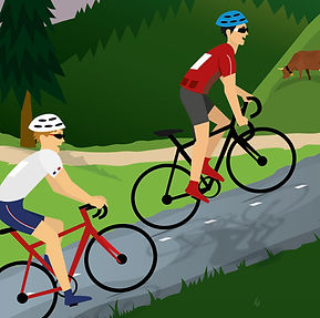 Zoom cycliste – Affiche col des Alpes en Vélo
