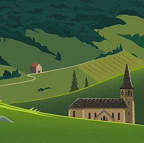 Détail affiche Chartreuse – Paysage vintage des Alpes