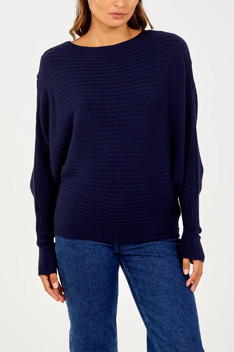 Thumbnail: Batwing ribbed jumper
