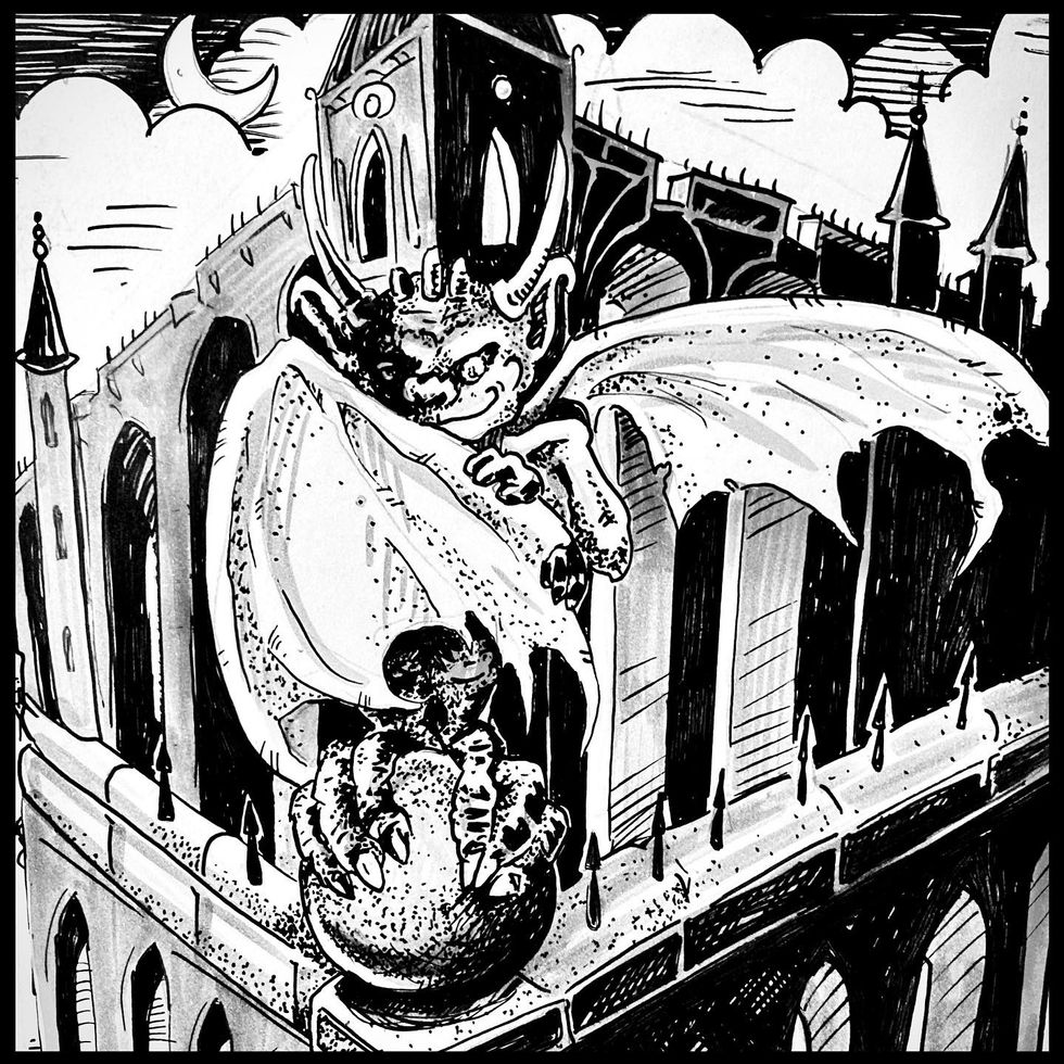 “Gargoyle” Fantasy/Inktober