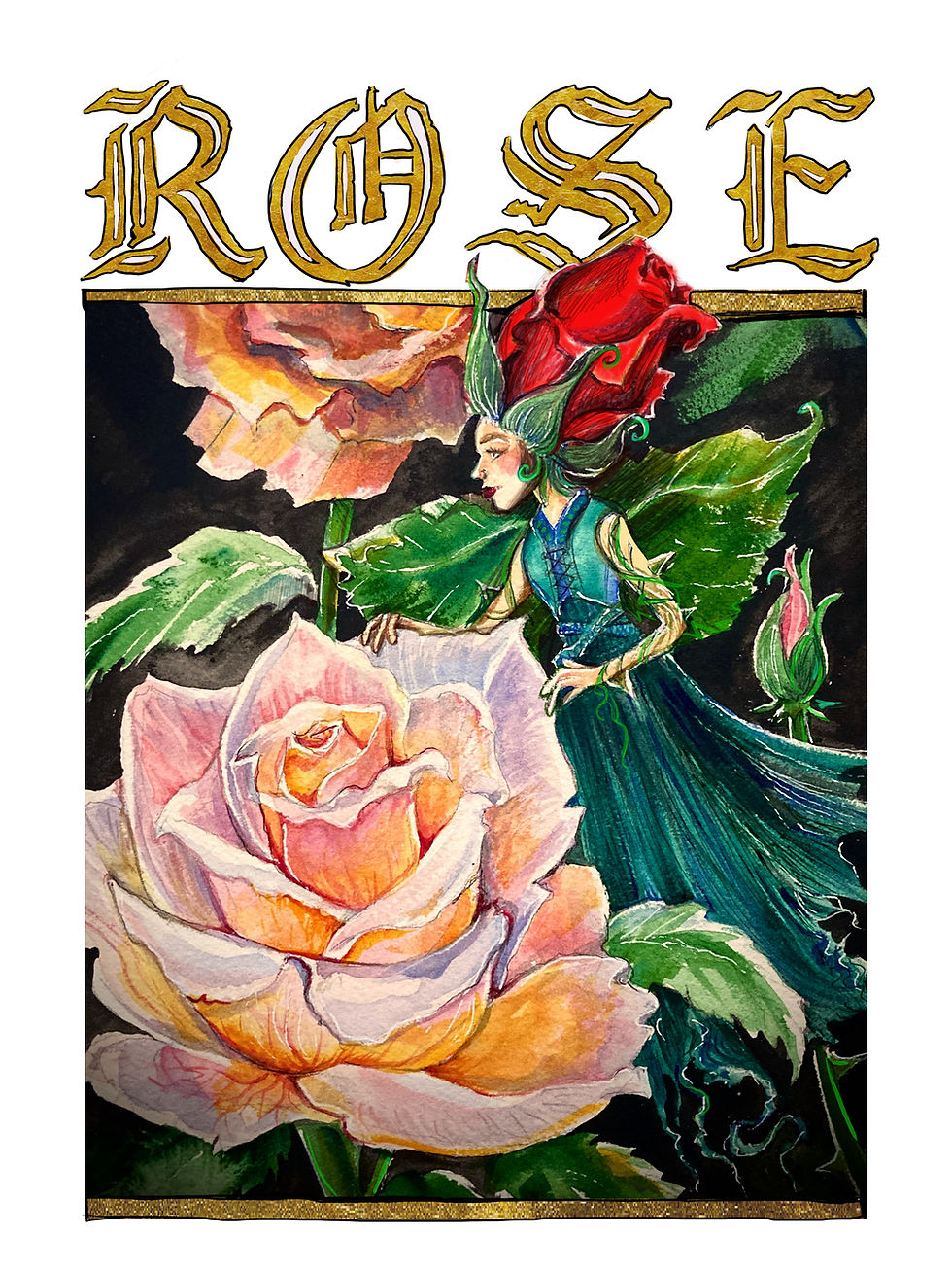 Gilded “Lady of the Garden” Giclee