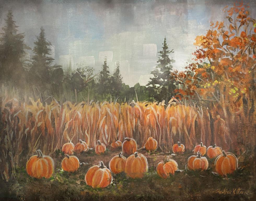 “Grey Day at the Pumpkin Patch” Print