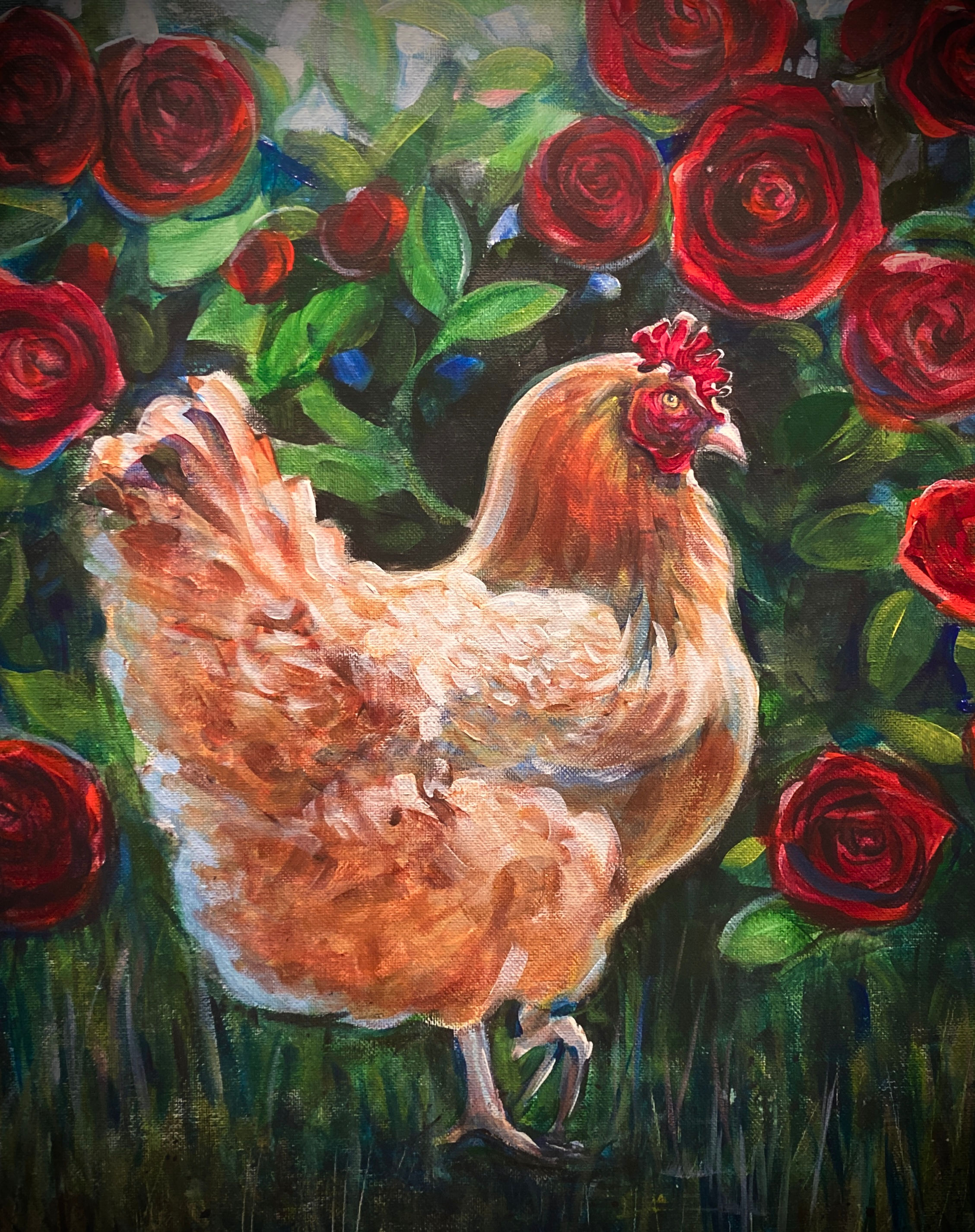 “A Very Fine Hen” Canvas Print