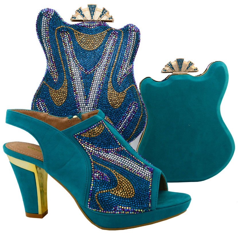 Thumbnail: Crystal Slingback Peep-Toe with Matching Handbag