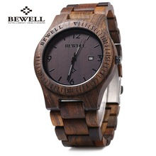 Thumbnail: Bewell ZS - W086B Wood Men Watch Analog Quartz