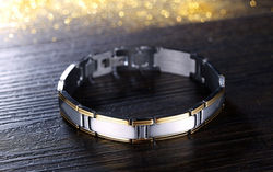 Stainless Steel Silver&Gold Plated Bracelet