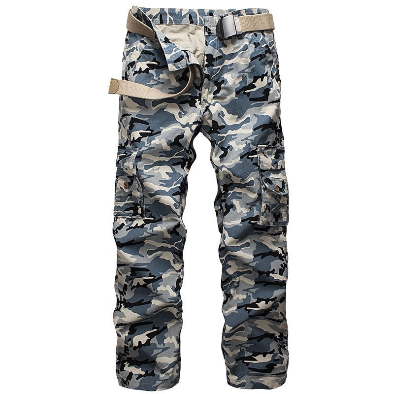 Work Men Military Cargo Camouflage pants slim fit