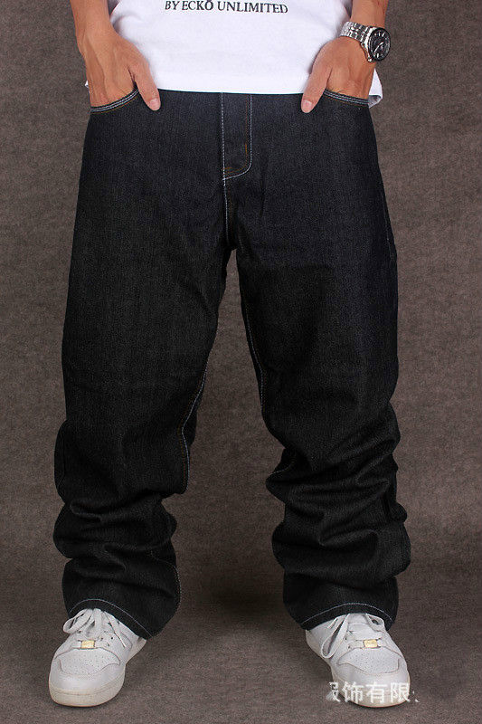 Designer Denim Loose Fit Jeans Geometric Pattern