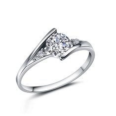 925 Streling Silver Austria Crystal Finger Ring