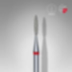 Staleks - Diamond nail drill bit “Flame” Red diameter 1.6 mm/ working part 8 mm