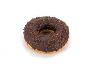 Donut с посыпкой из шоколада