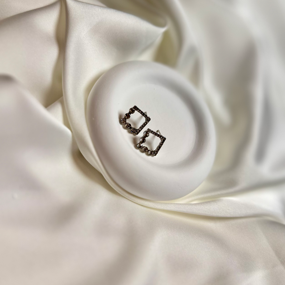 Elegant Square Rhinestone Earrings