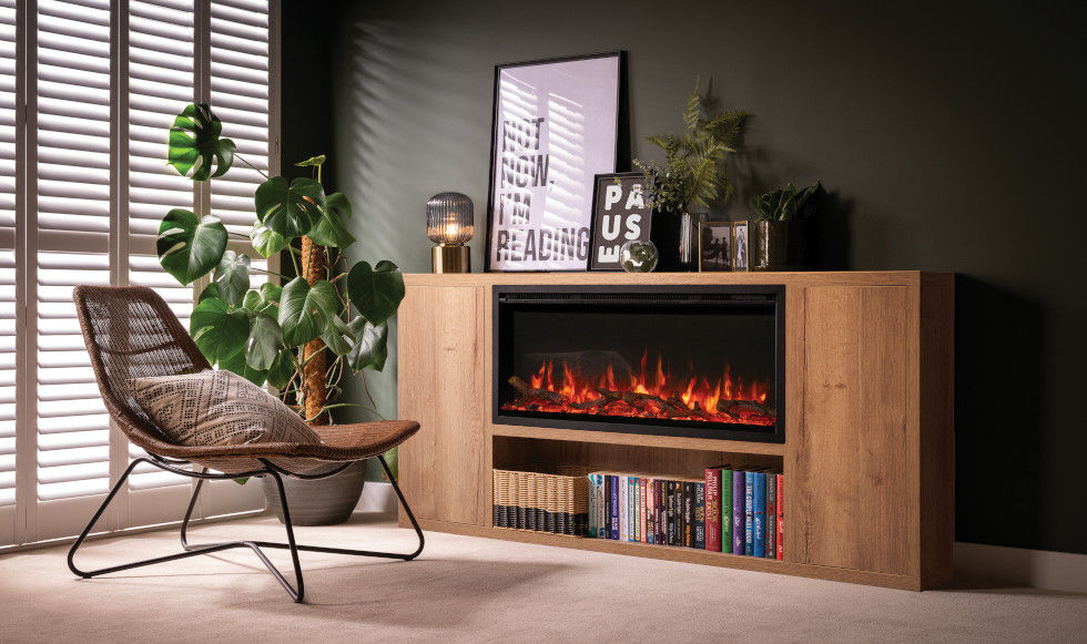 Thumbnail: FireFX Atmos 105R Venezia Electric Fireplace Suite