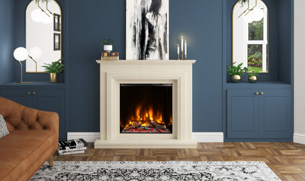 Thumbnail: PRYZM Elega Electric Fireplace Suite