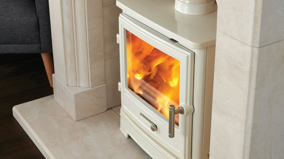 Thumbnail: Capital Bassington Eco White Enamel Solid-Fuel Stove
