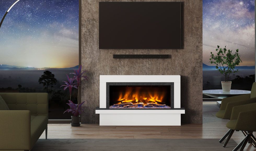 Thumbnail: PRYAM Vardo Electric Fireplace Suite