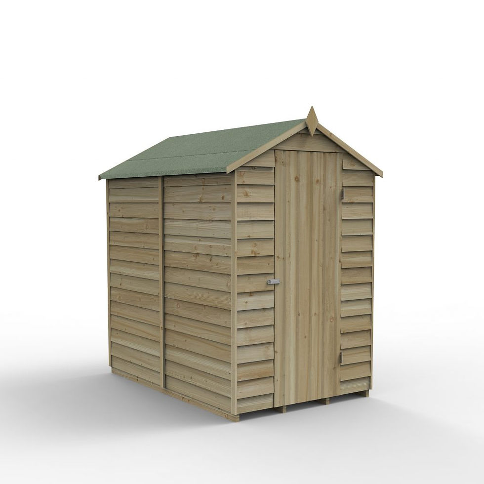 Thumbnail: Forest 4Life Overlap Apex Shed 6×4, No Window