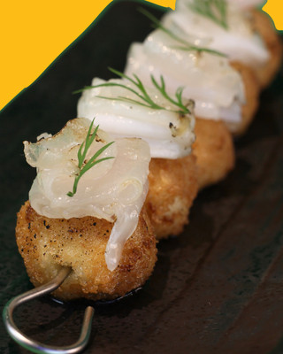 JINGLE BALLS | Polpette croccanti ripiene di porcini e patate, lardo di colonnata