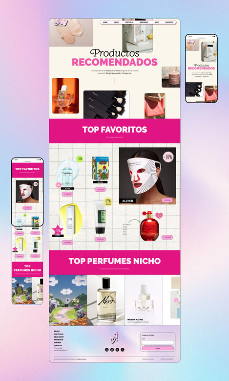 Viamalama.com Favorite Product Page section design