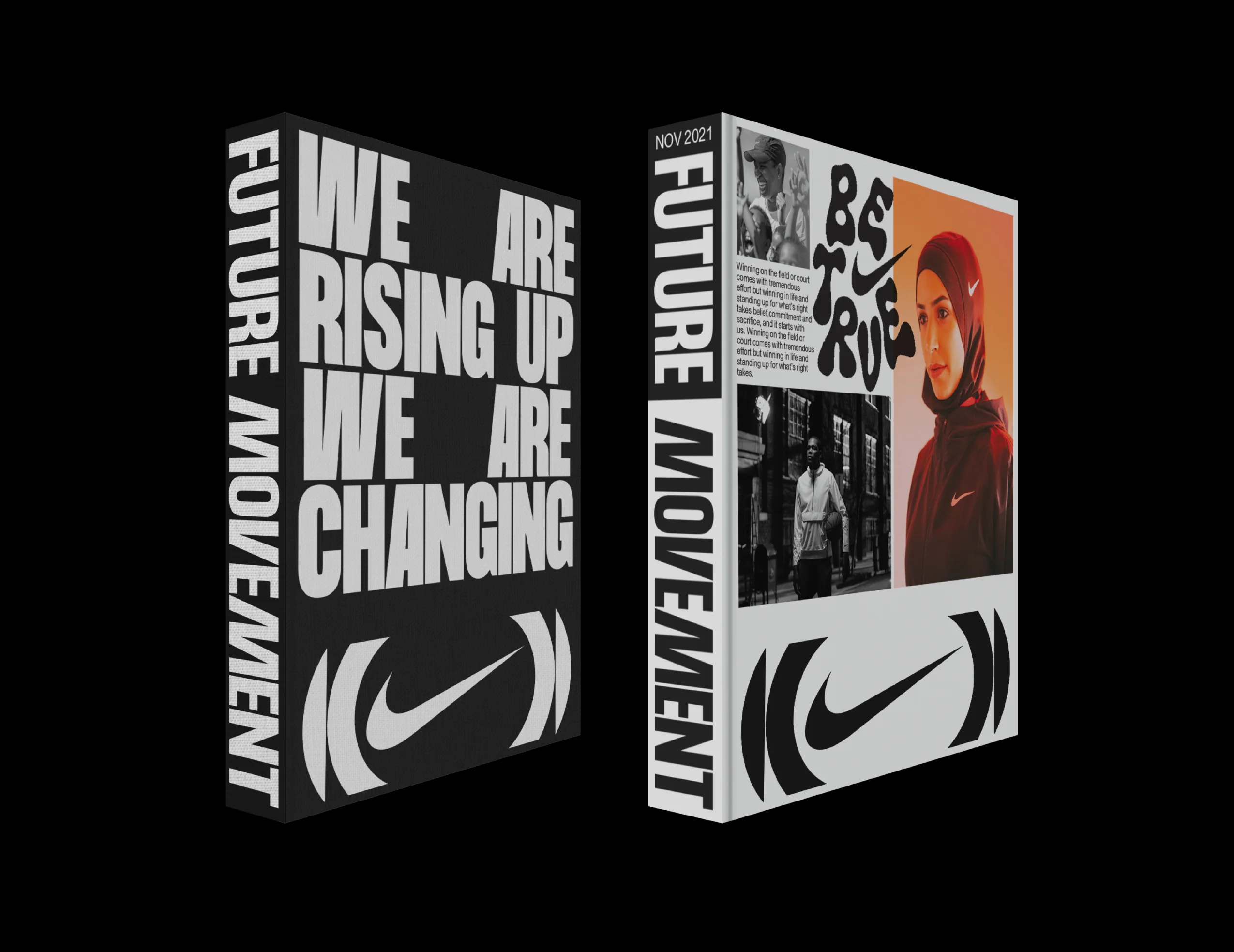 Nike Ad Campaign Typography led