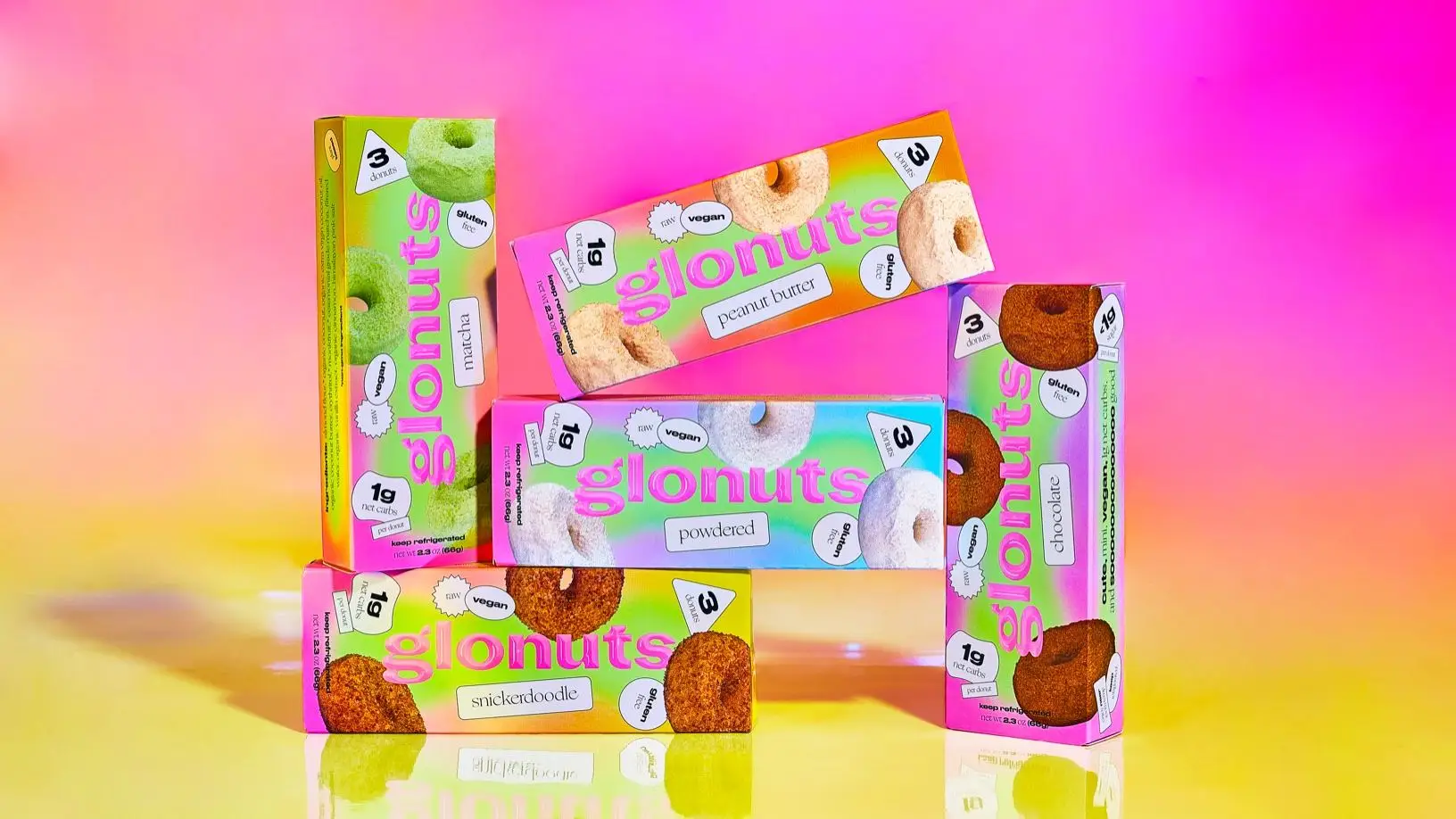 Glonuts maximalist packaging