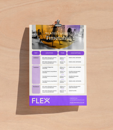 Pilates Classes Timetabl