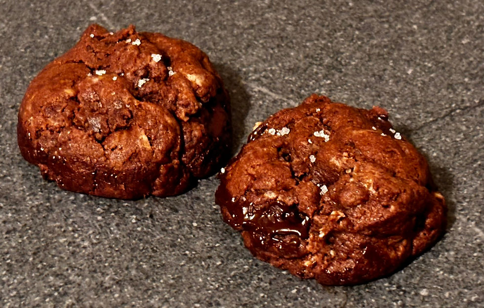 Miniature : Cookie au chocolat noir (70%), pépites de chocolat noir & pointe de fleur de sel