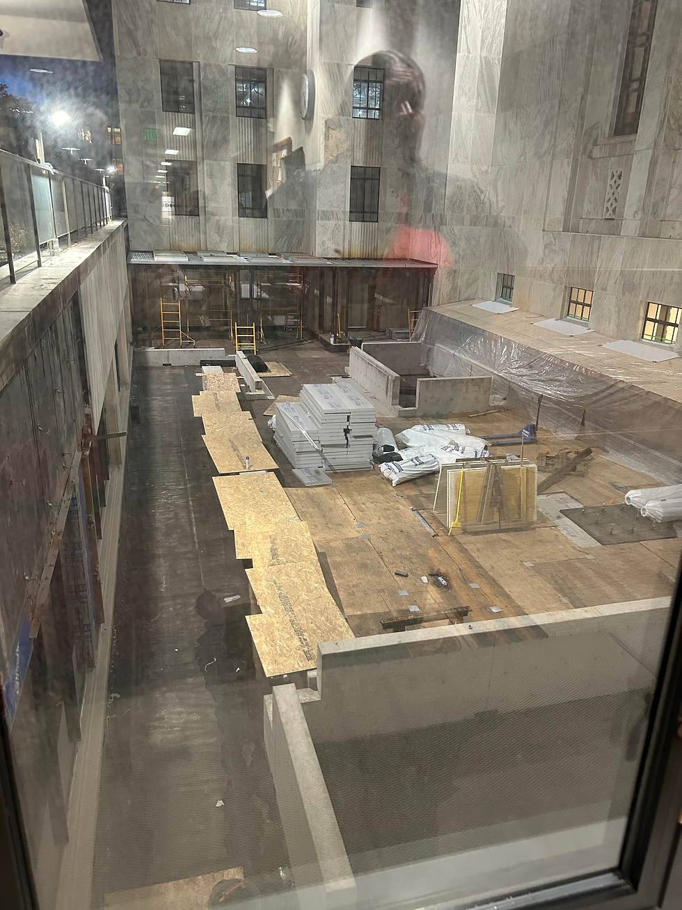 foundations being restored, picture from second floor