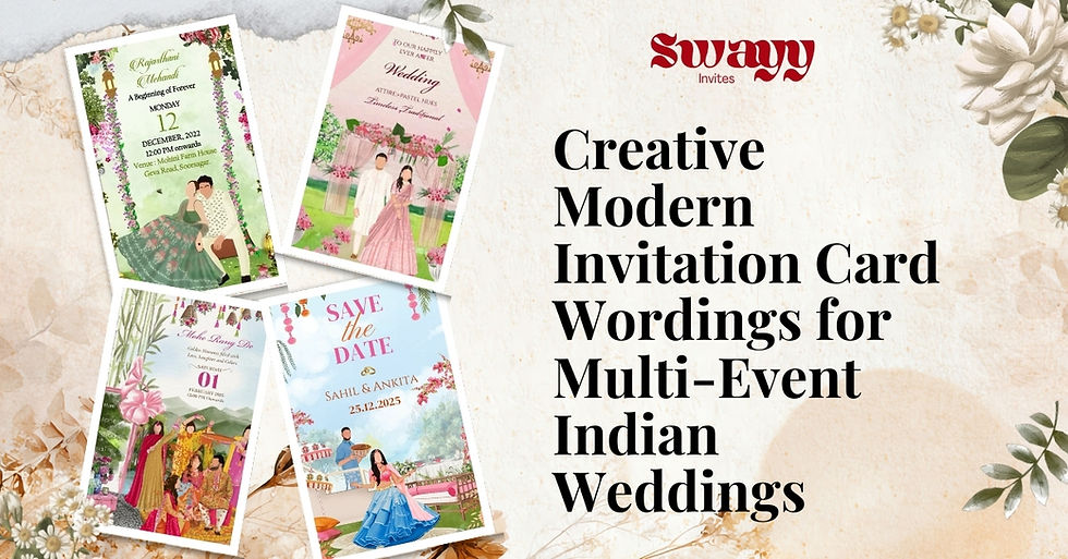 Learn how to personalise Indian wedding invites using your love story. Explore design, wording, and digital invite ideas for Hindu wedding e invites and modern celebrations.