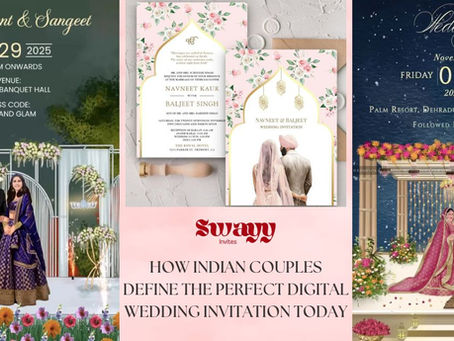 Discover how Indian couples today define the perfect digital wedding invitation—balancing tradition, personalisation, functionality & style. A complete guide to modern Indian wedding invites.