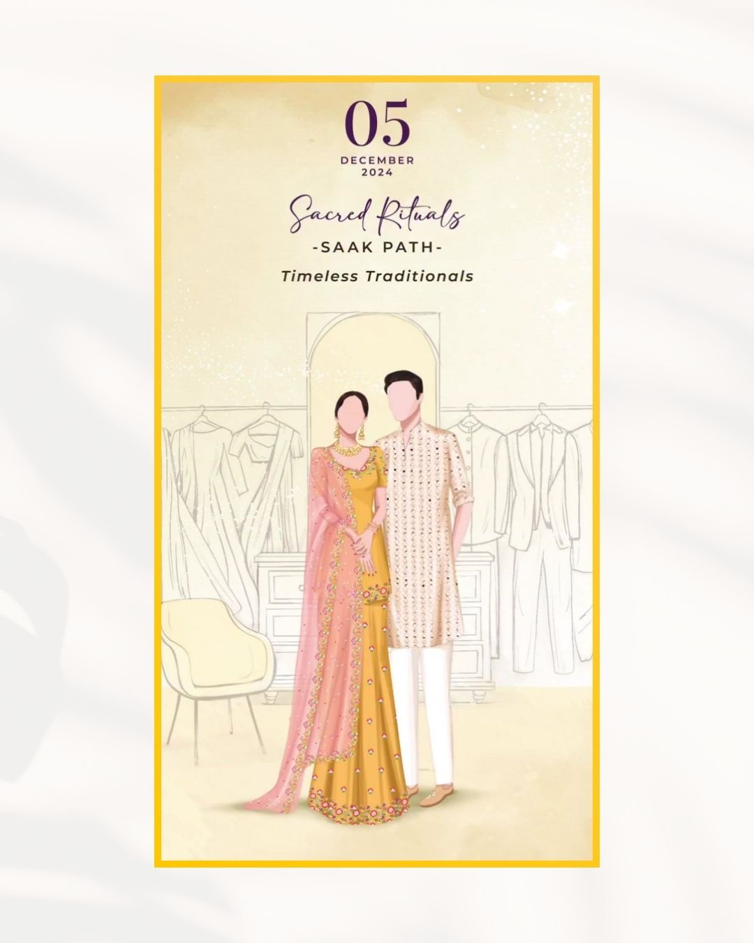 Sacred Rituals Wedding Wardrobe Planner – Saak Path Traditional Theme