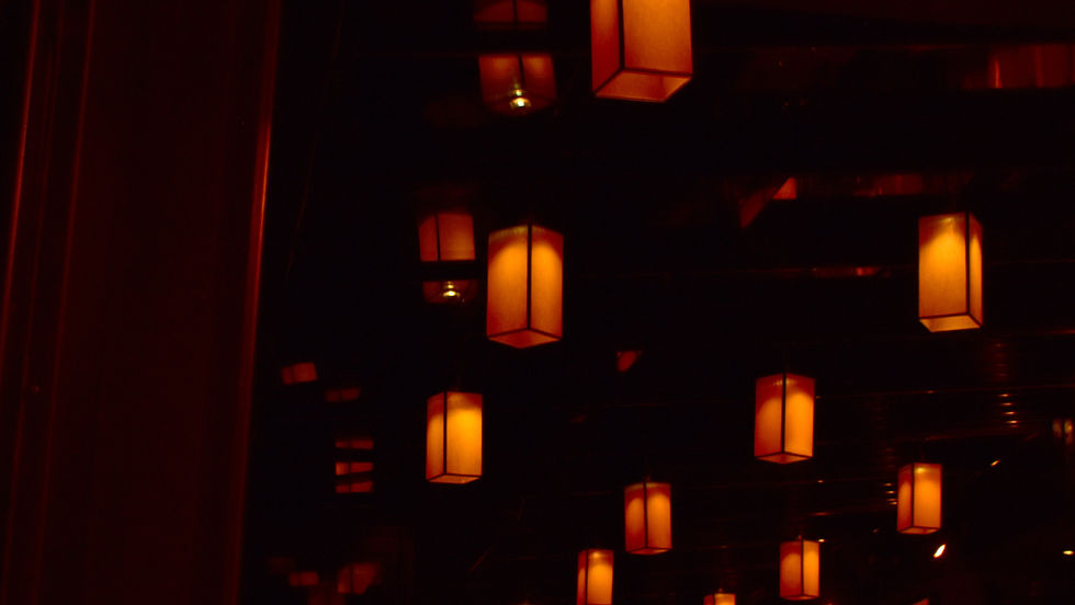 Lanterns in.a restaurant, Paris