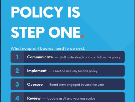 What Nonprofit Boards Need to Do After Adopting an AI Policy