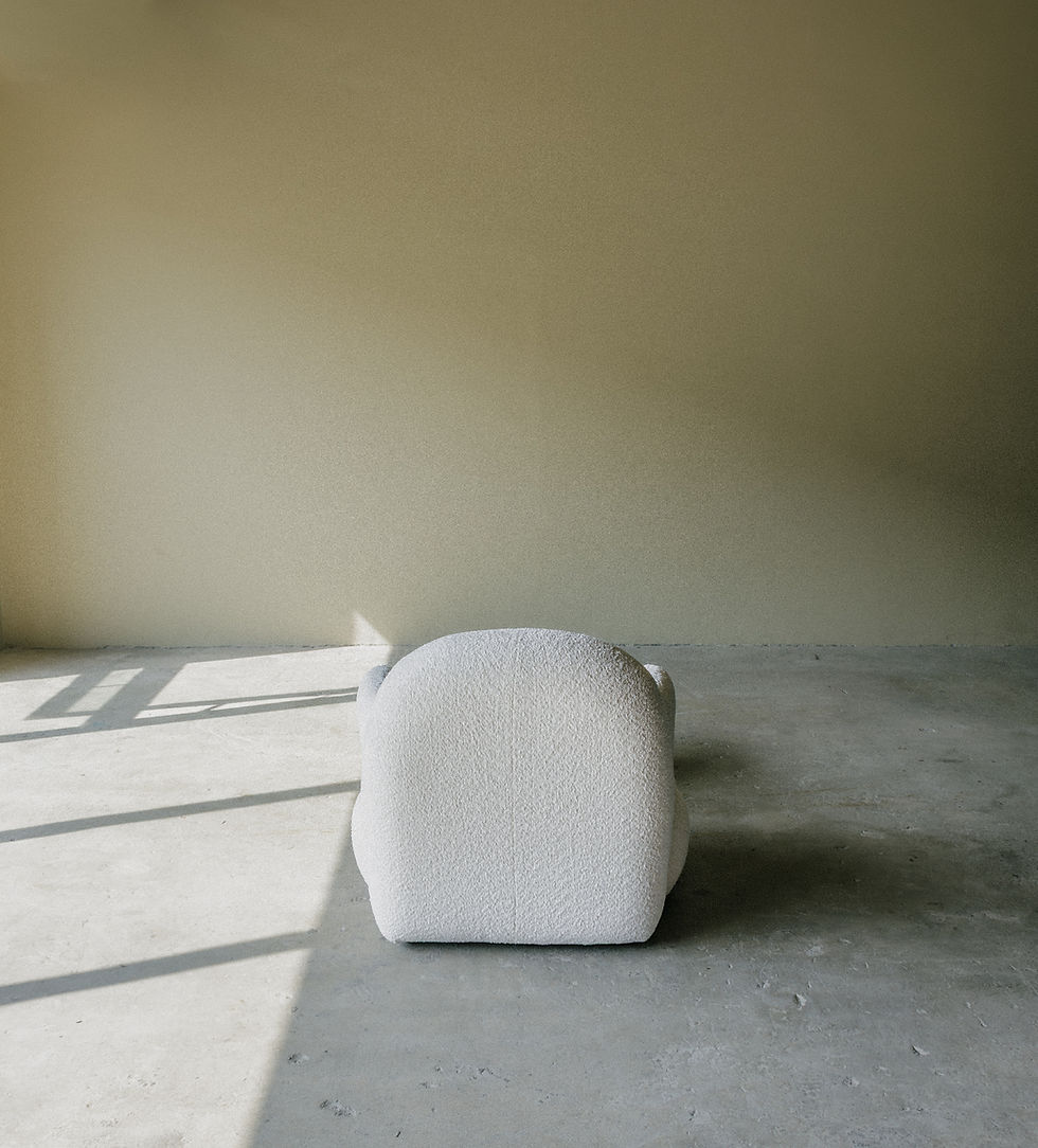 Hình thu nhỏ: SET ARMCHAIR & OTTOMAN  BEACH BUM (Boucle Fabric)