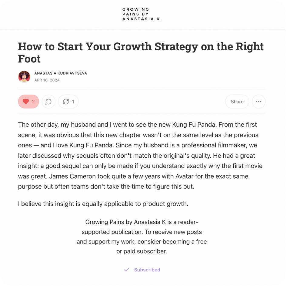 Substack, growth strategy