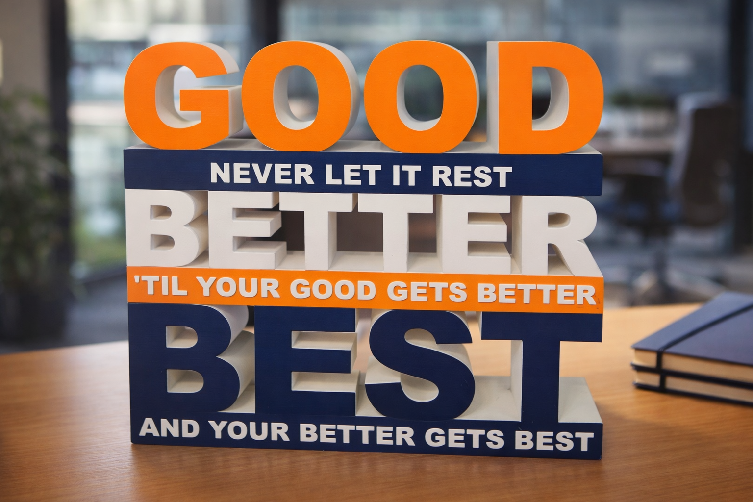 Good Better Best Sign