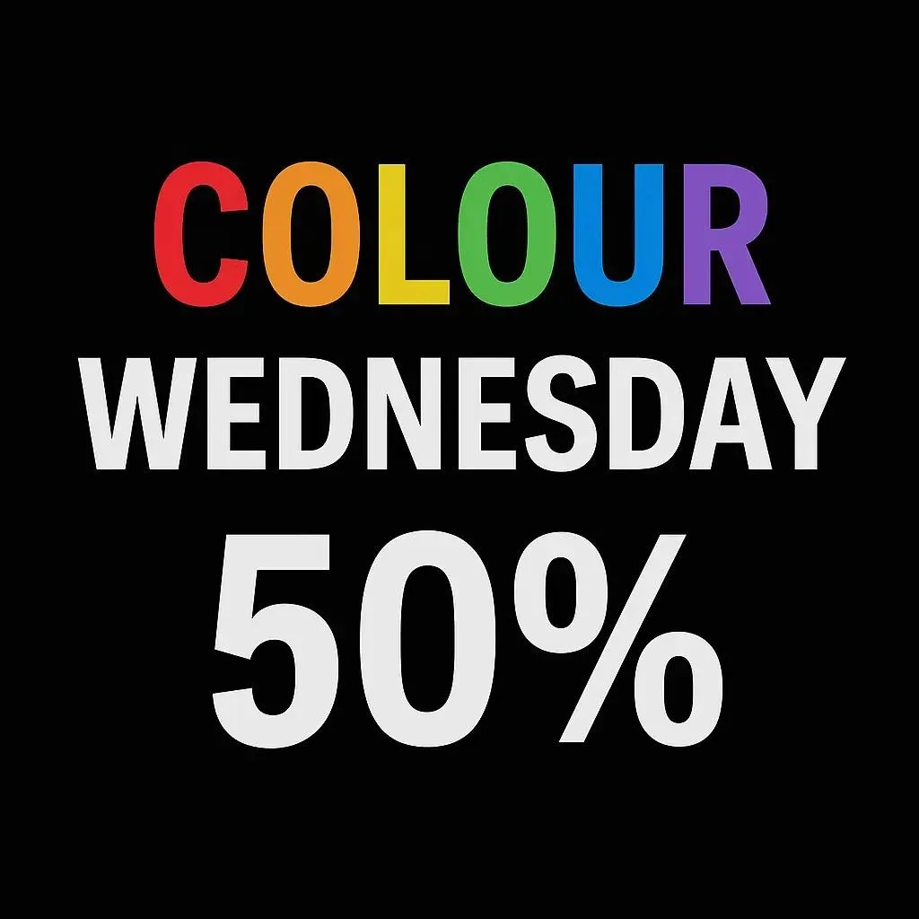 Colour Wednesday 50% off hair colour offer at Lazarou Cardiff Castle and Talbot Green