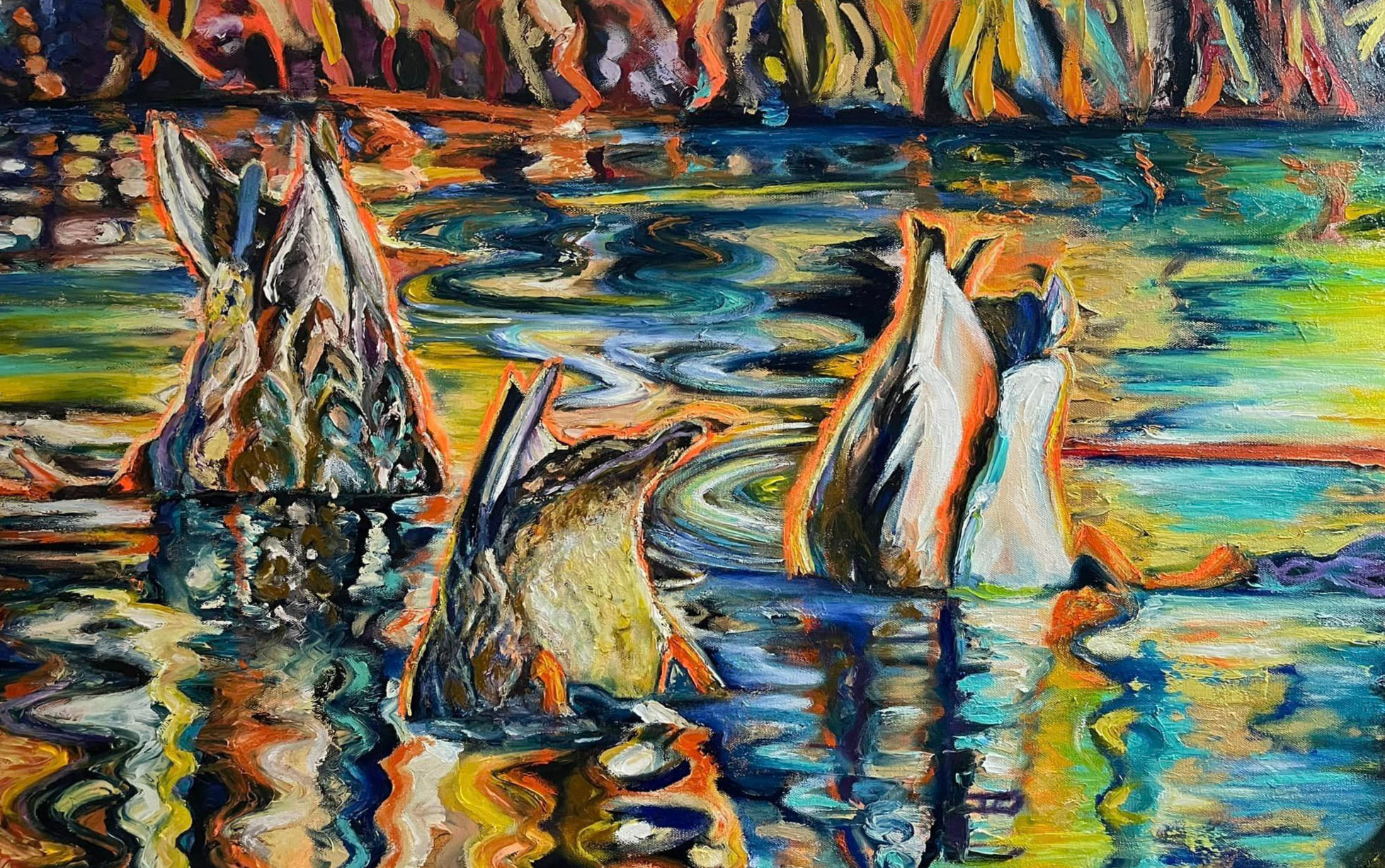 Duck Butts (Canvas Print)