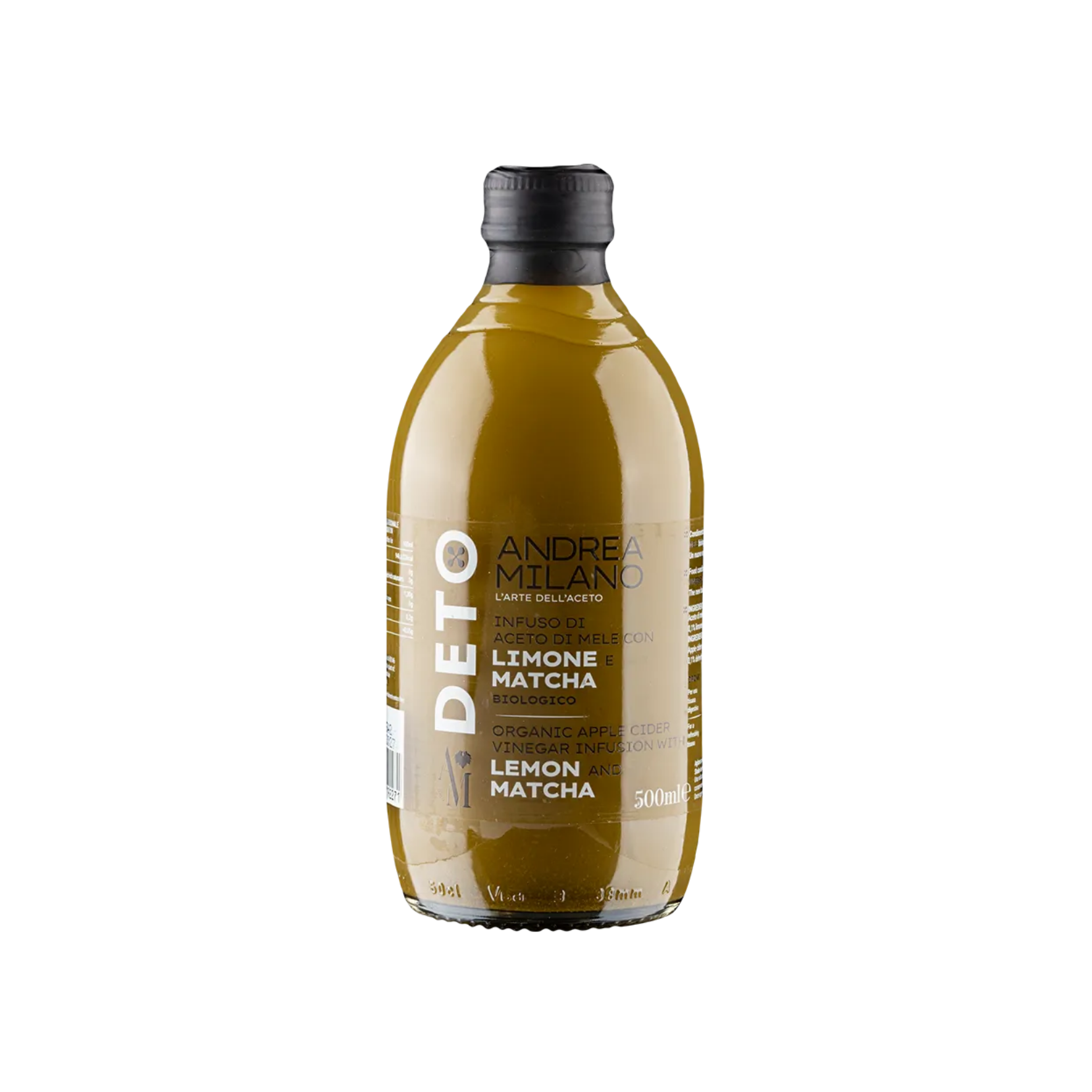 Vinagre de Sidra de Manzana Orgánico con Limón y Matcha 500 mL Andrea Milano
