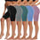 Thumbnail: HIGHDAYS 5 Pack Biker Shorts Women - 5"/8" High Waist Spandex Workout Yoga Runn