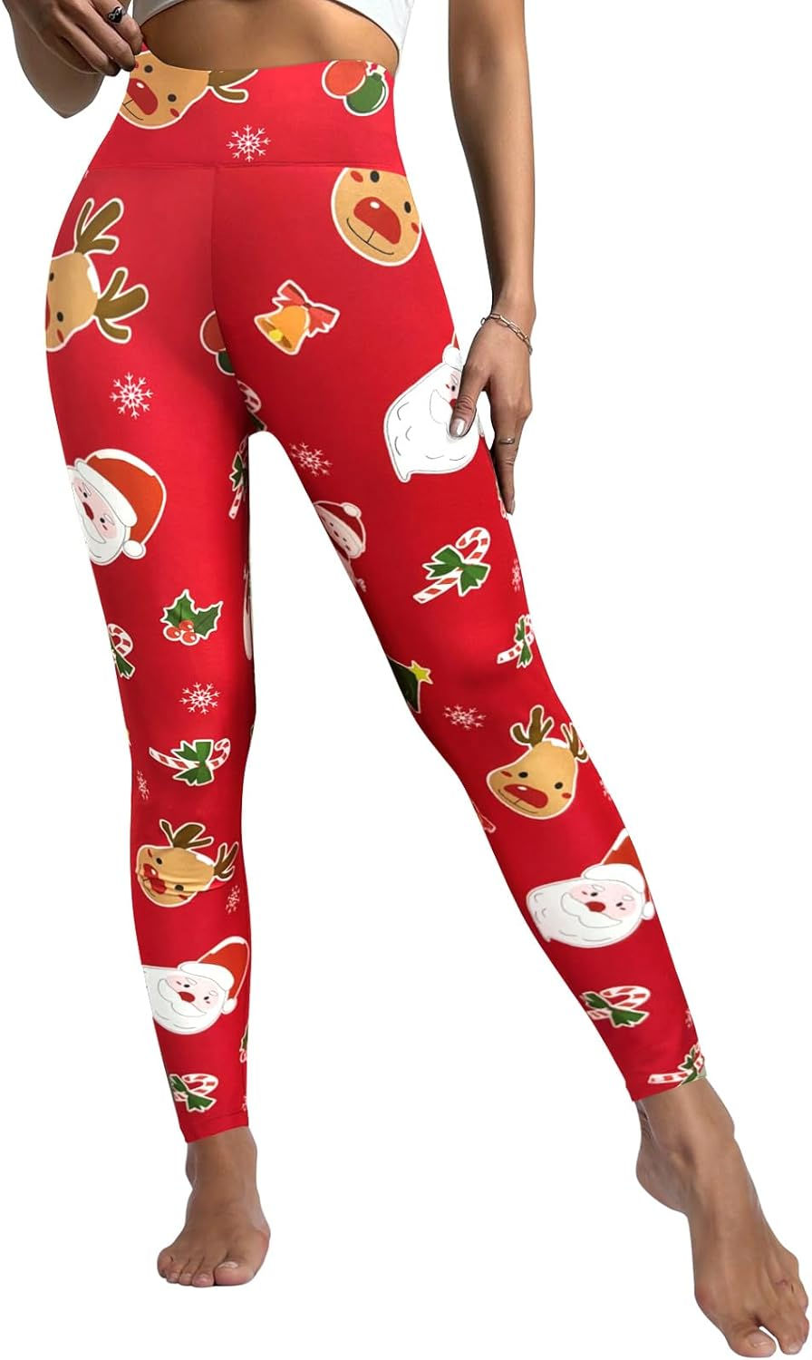 High Waisted Leggings for Women - No See Through Tummy Control Cycling Workout